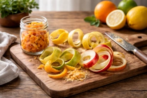 Cáscaras de frutas reutilizadas en recetas creativas