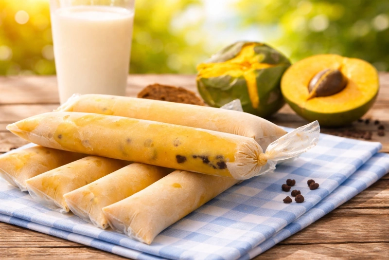 Delicioso marciano de lúcuma con leche cremoso y refrescante