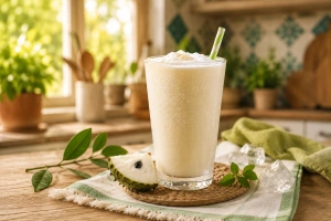 Delicioso batido de guanábana hondureño cremoso y refrescante