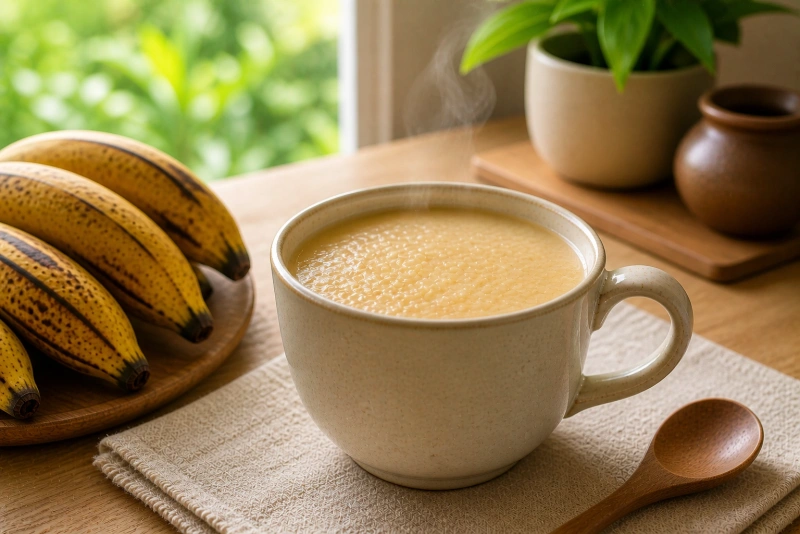 Delicioso chapo amazónico hecho con plátano maduro