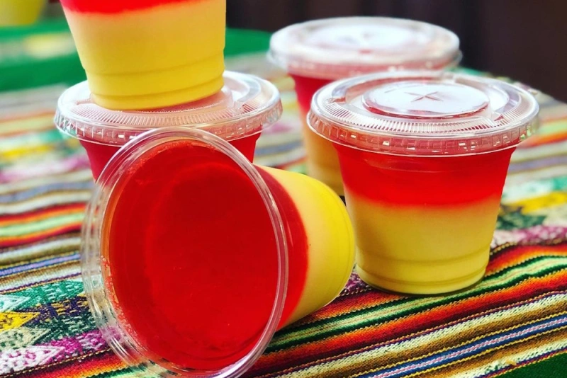 vasos flan con gelatina