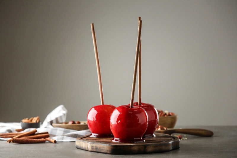 imagen de las manzanas acarameladas