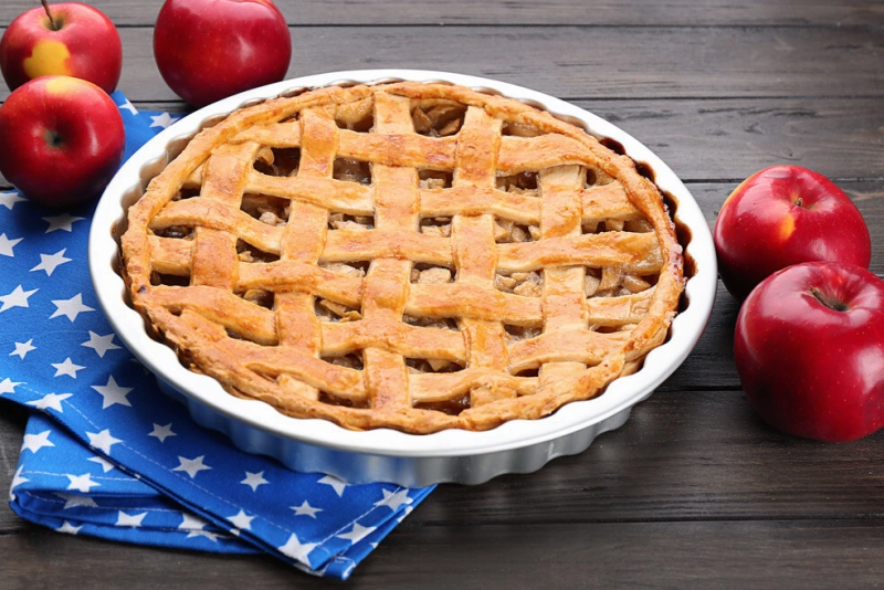 imagen del pie de manzana de peru